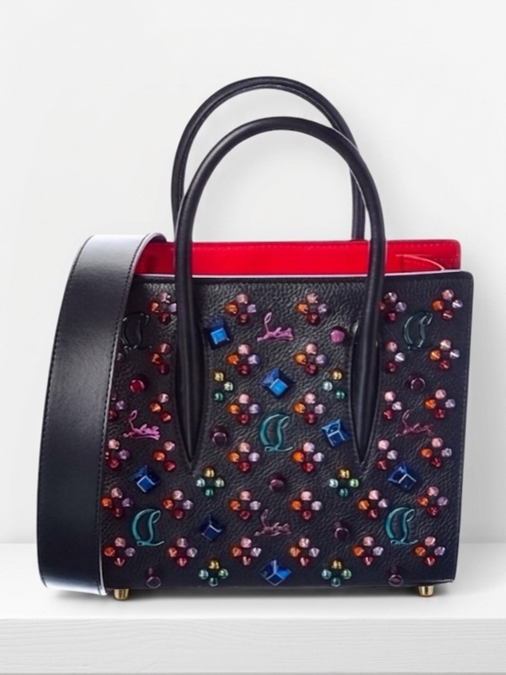 Christian Louboutin Mini Paloma Multicolor Spikes Loubinhesky Shoulder Bag NWT